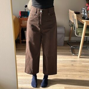 Dark brown NYU NYU pants from Korea